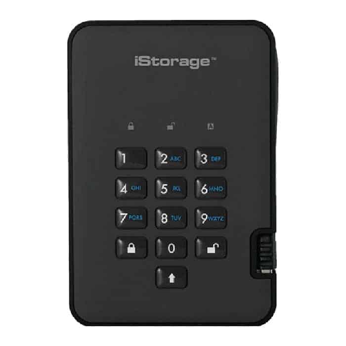 iStorage 1TB diskAshur2 USB 3.1 Encrypted External HDD/Hard Drive